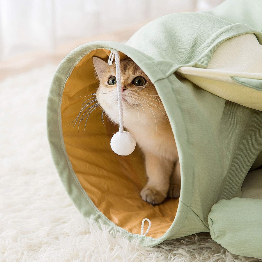 Collapsible Canvas Cat Tunnel Bed