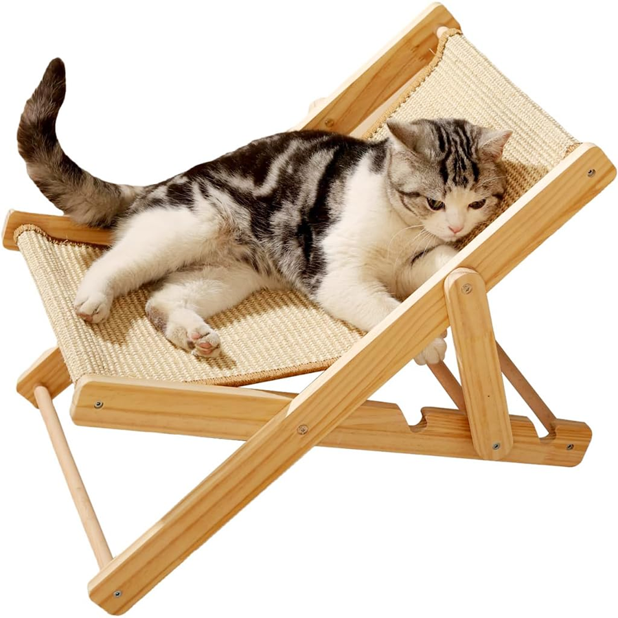 Adjustable Wooden Sisal Cat Scratcher